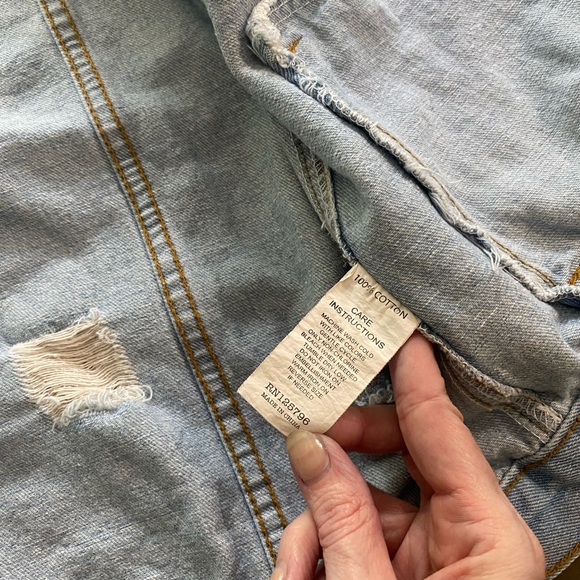 Rolling Paper distressed splatter denim jacket - Picture 6 of 7